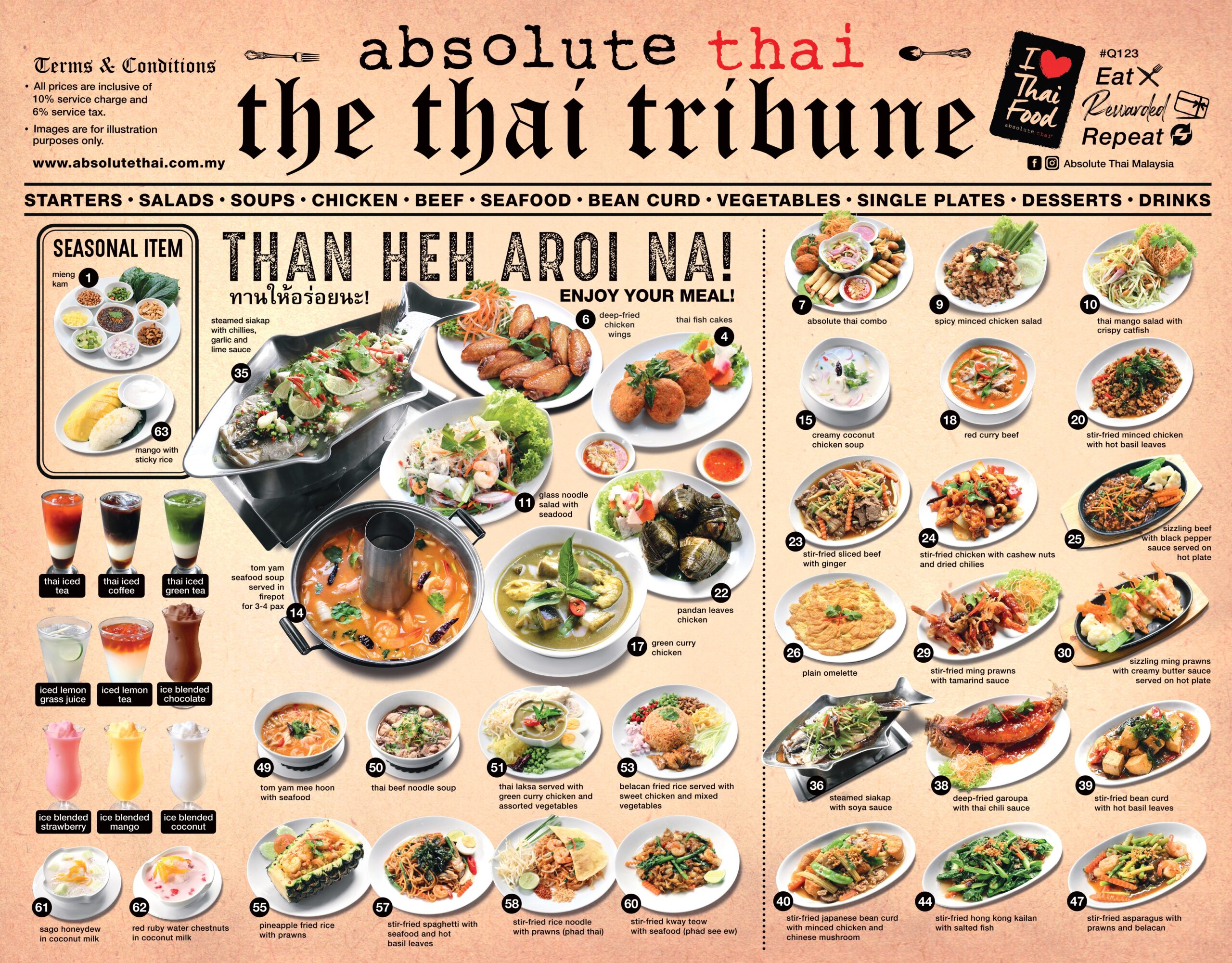 Absolute Thai @ Genting Highlands Premium Outlets menu page 1