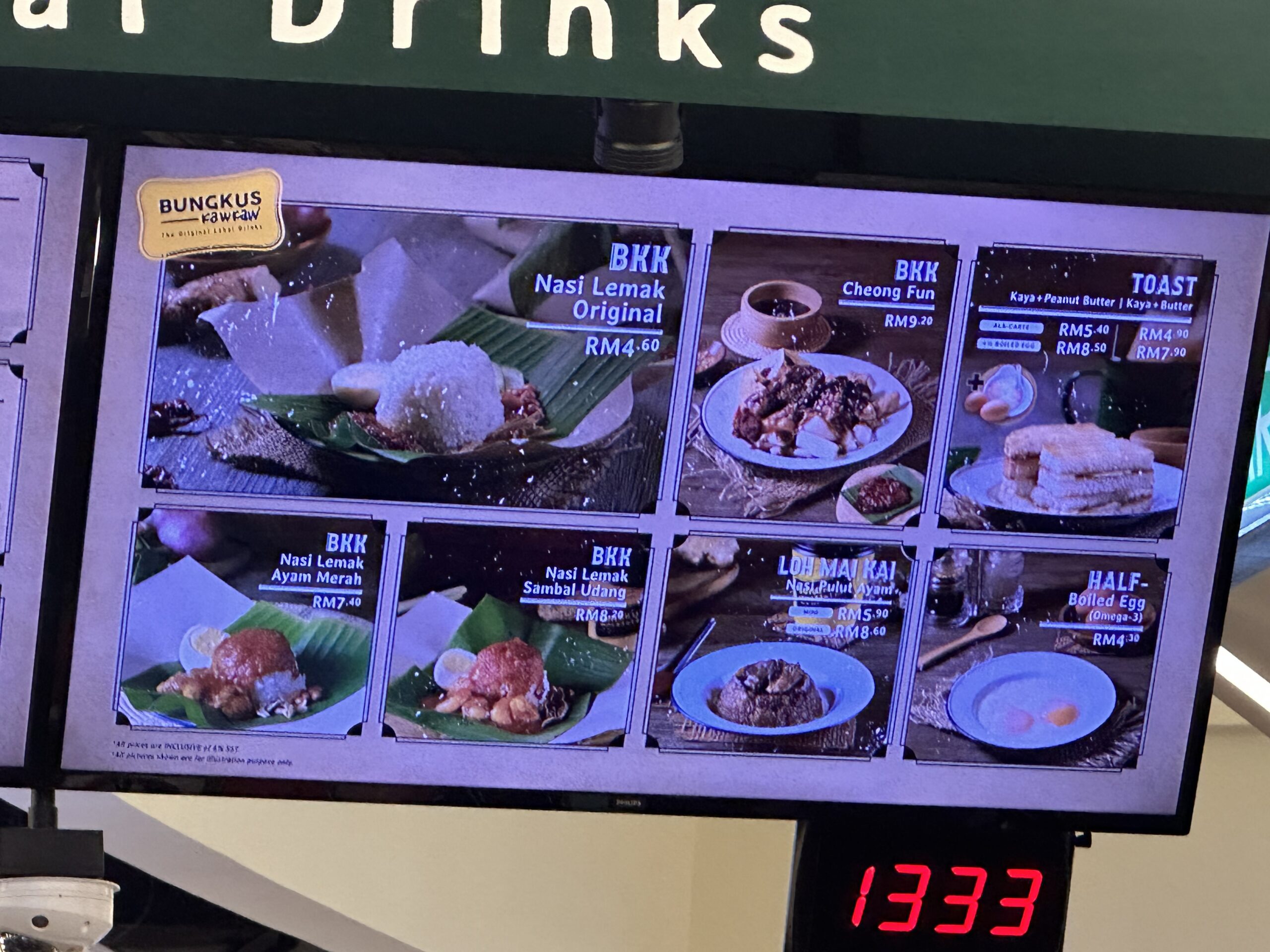 Bungkus Kaw Kaw @ The Gardens Mall menu page 1