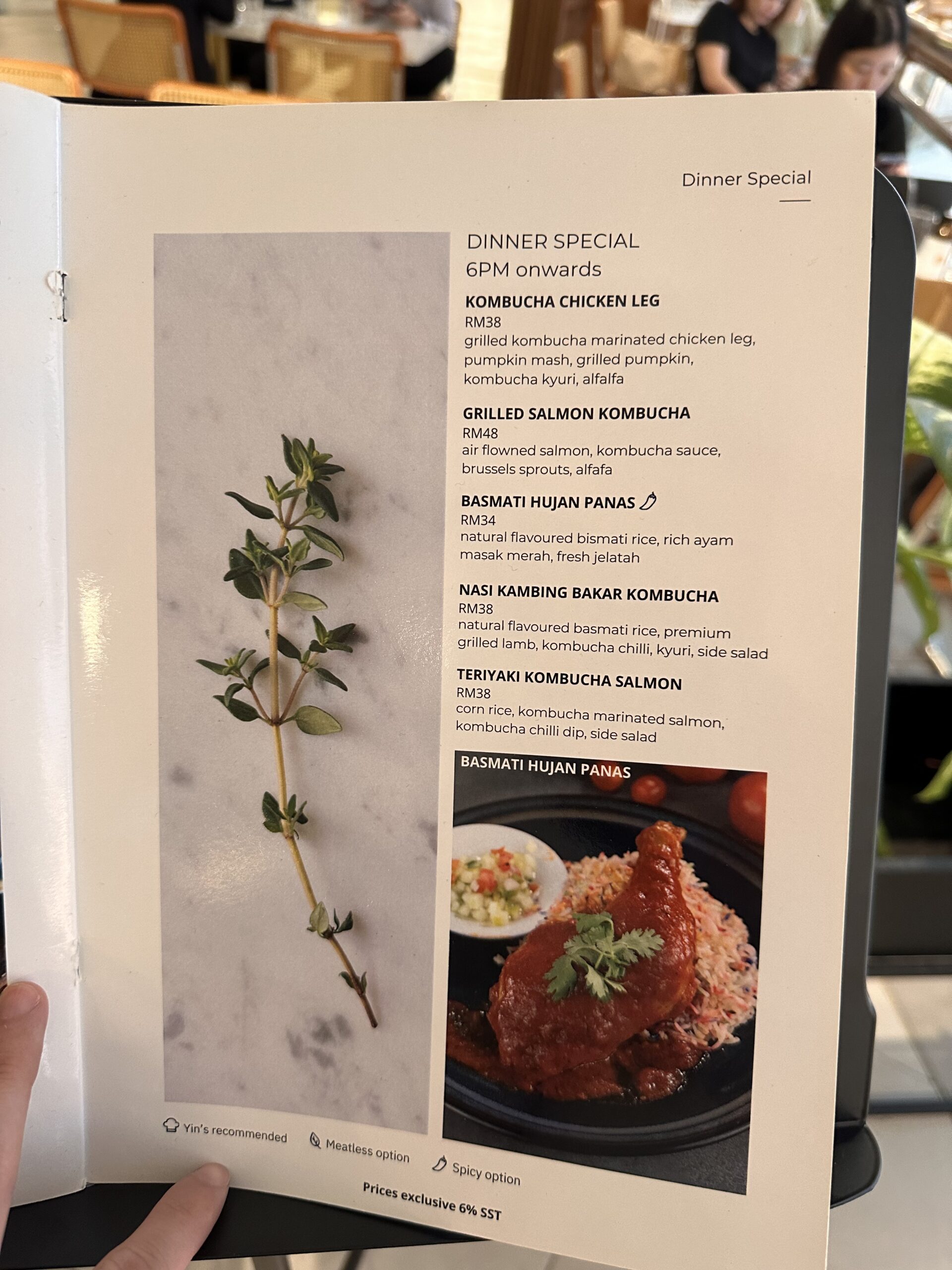 Yin's Sourdough Bakery & Cafe menu page 1