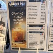 HealTea bar menu page 1