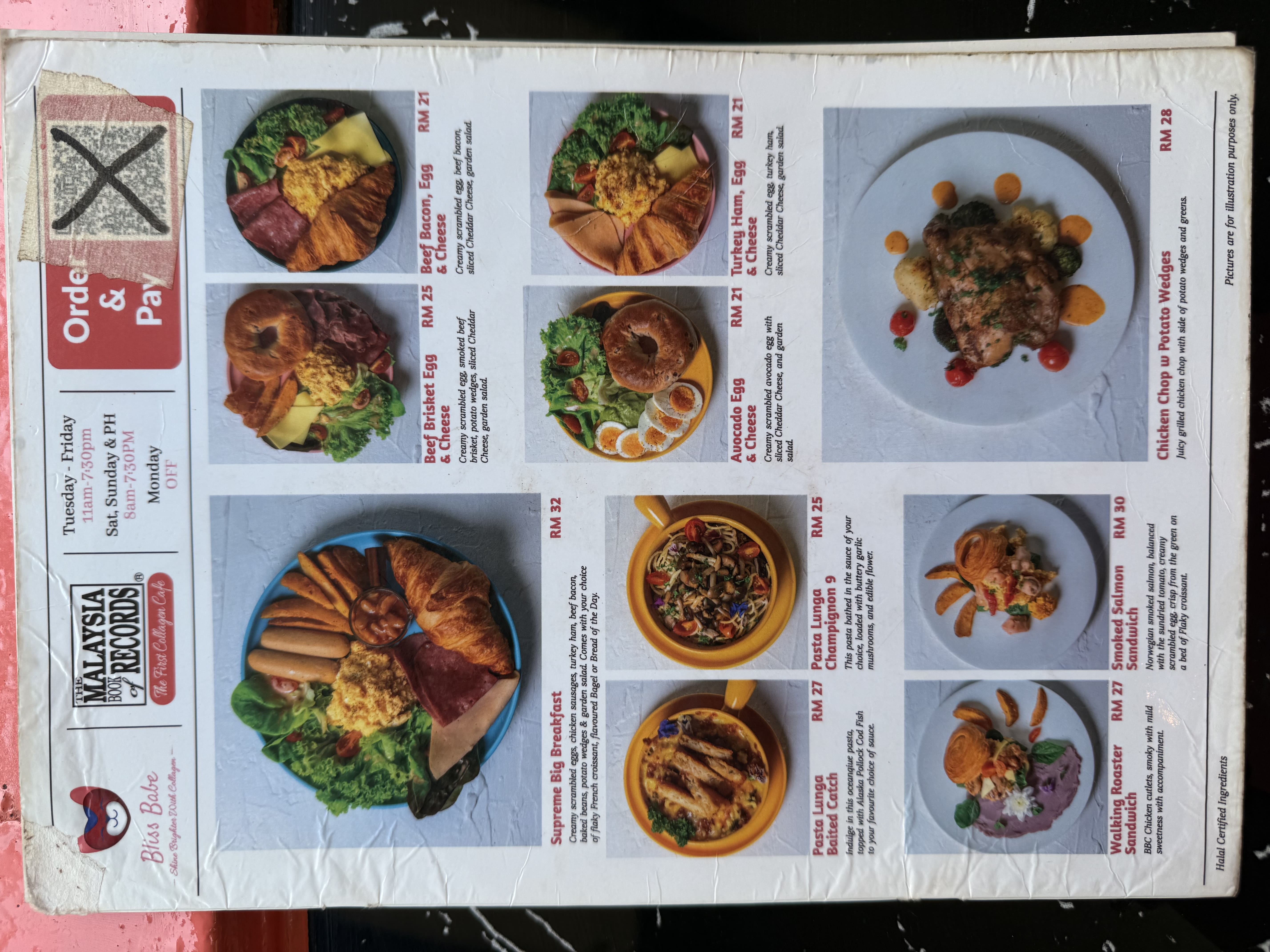 Bliss Babe Cafe • Palimbayan menu page 1