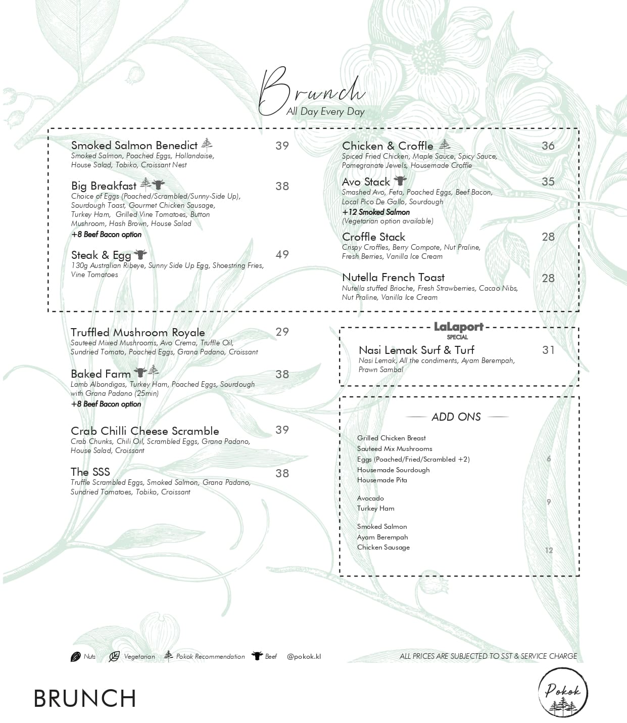 POKOK LaLaport menu page 1