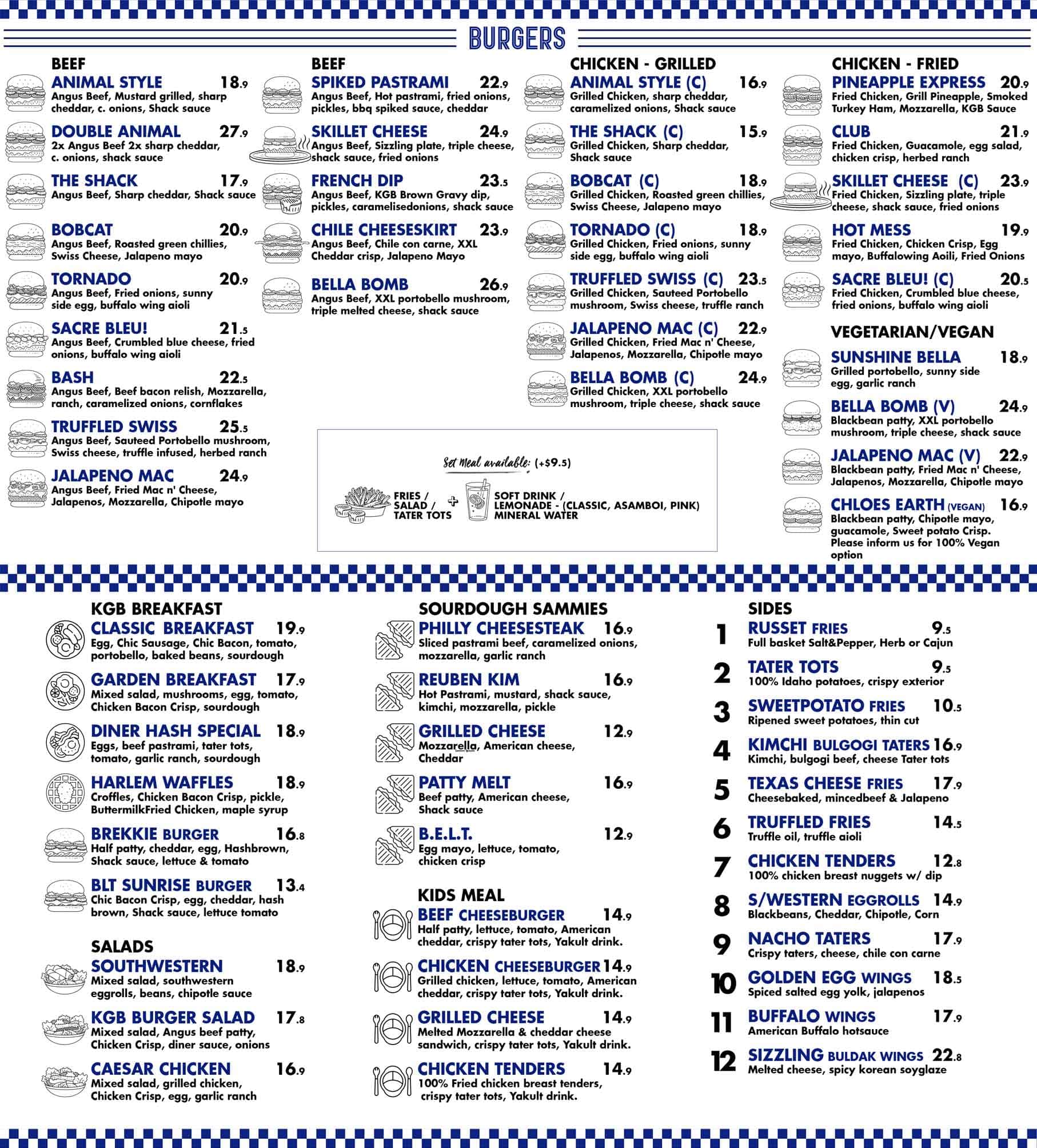 Killer Gourmet Burgers @TTDI menu page 1