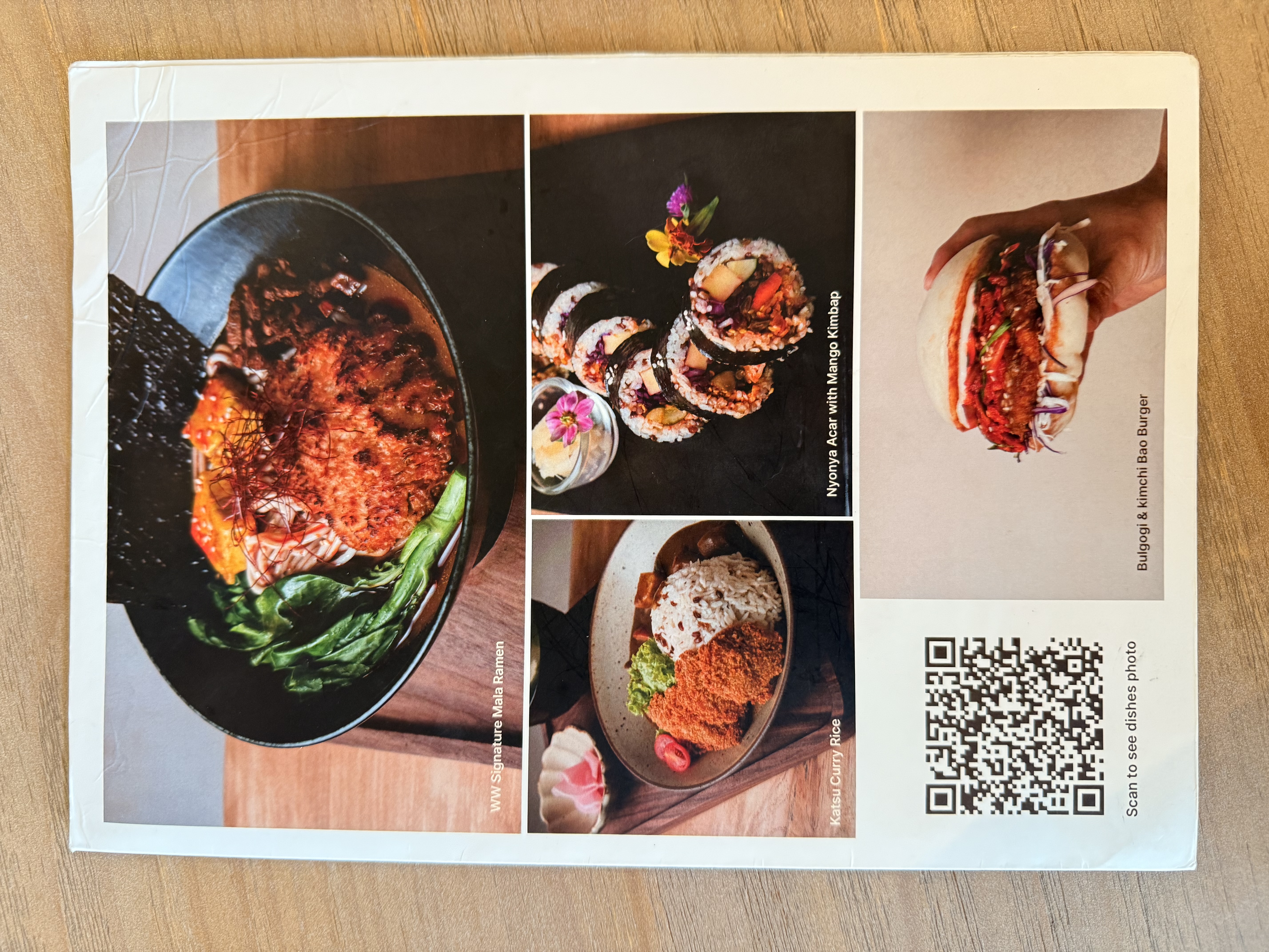 Wholey Wonder Damai menu page 1