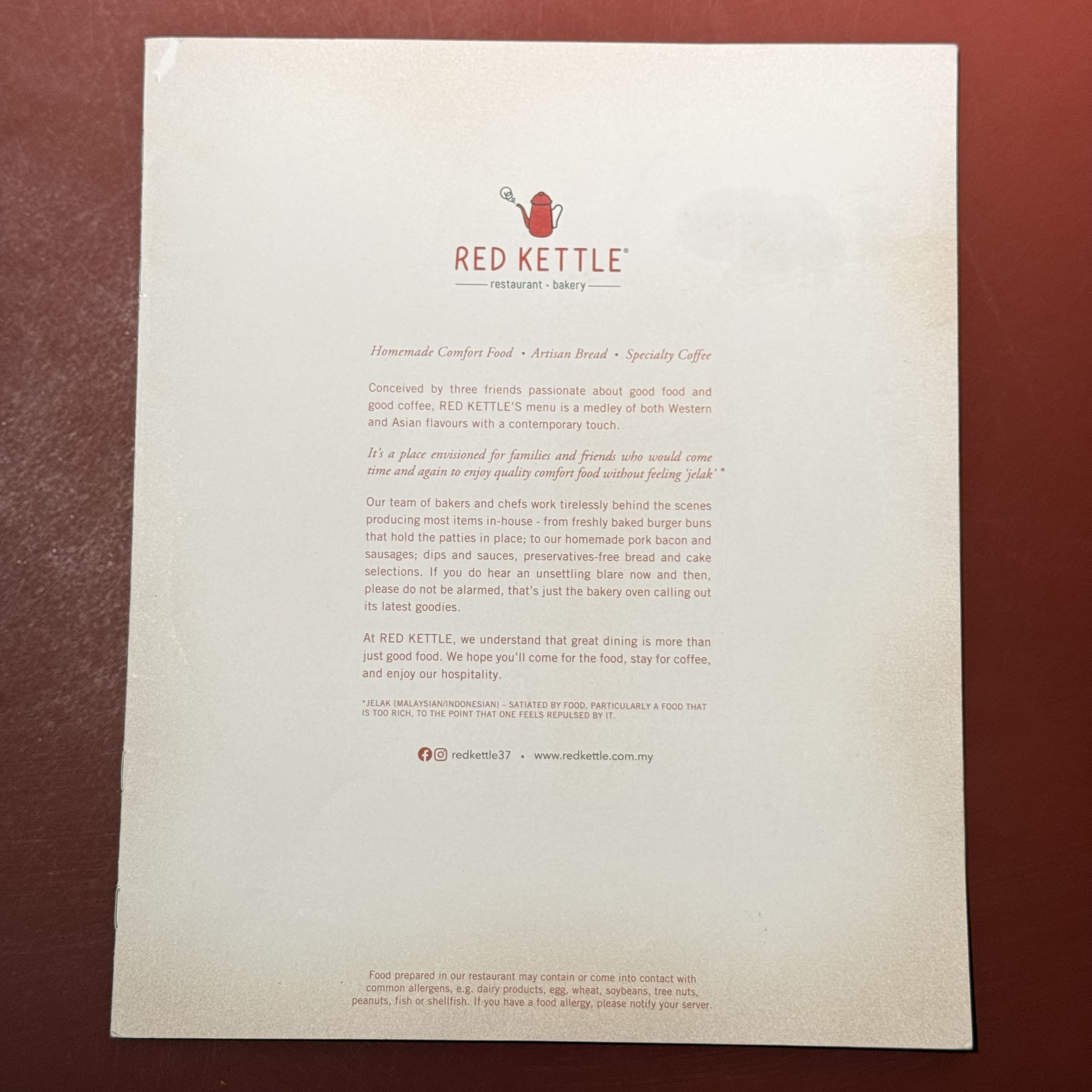 RED KETTLE @ THE STARLING MALL menu page 1