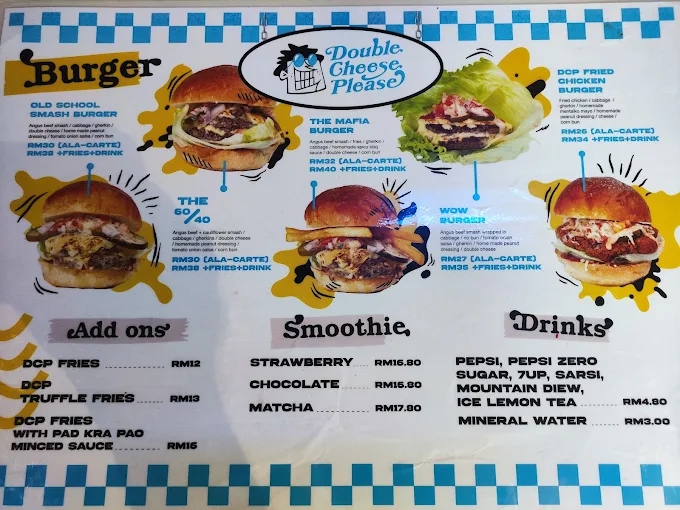 Double Cheese Please | The Campus Ampang menu page 1